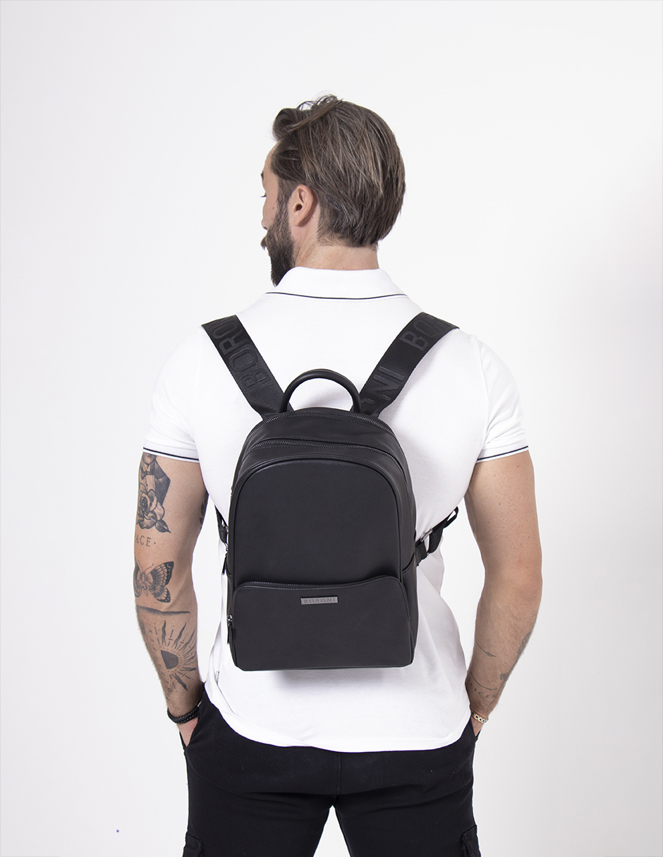 Foto 3 pulgar | Mochila  Backpack  Boroni Negro Con Correas Ajustables