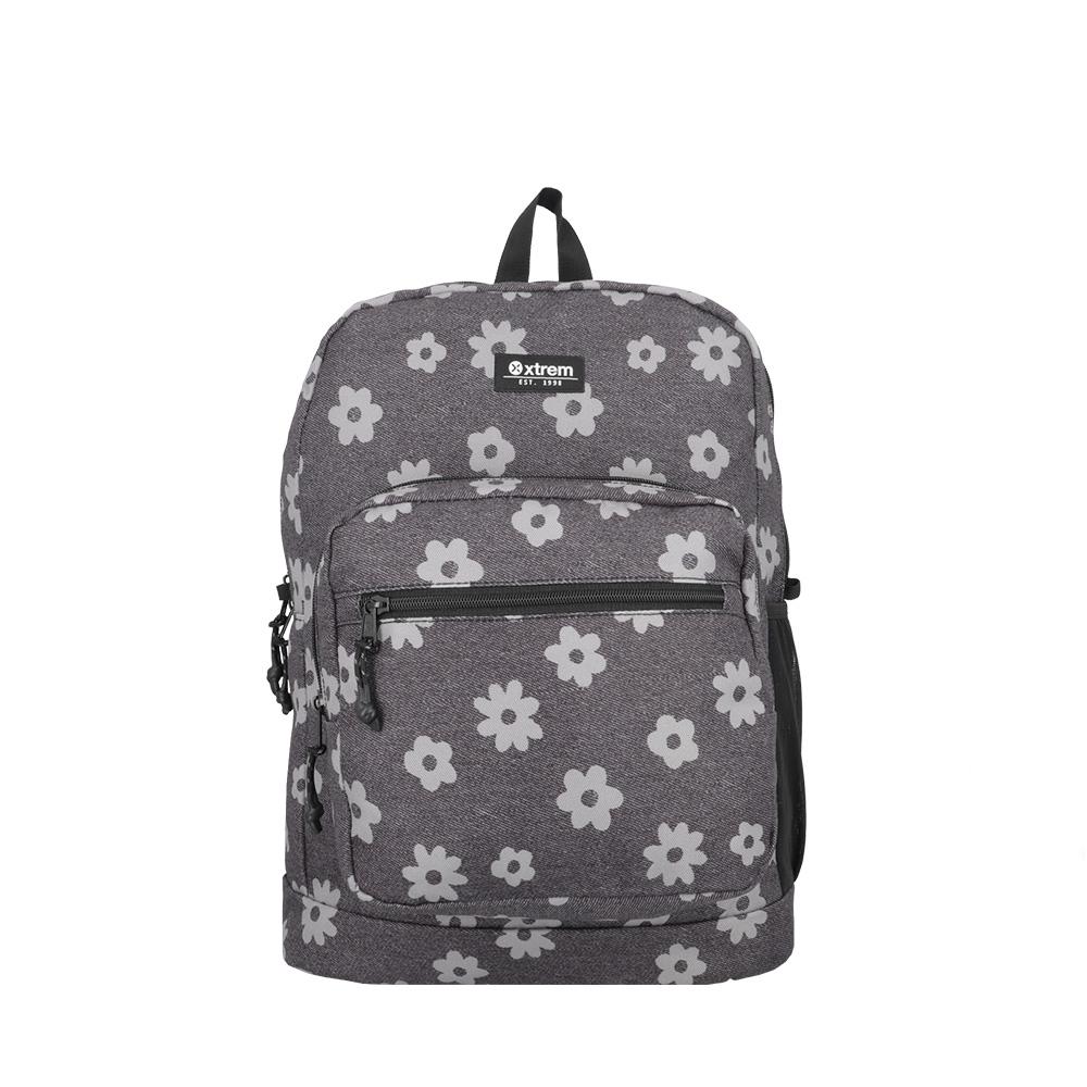 Foto 2 pulgar | Mochila Xtrem Vito 4xt Demin Flowers Gris