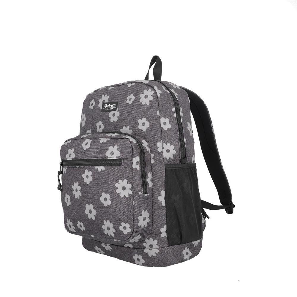 Foto 3 pulgar | Mochila Xtrem Vito 4xt Demin Flowers Gris