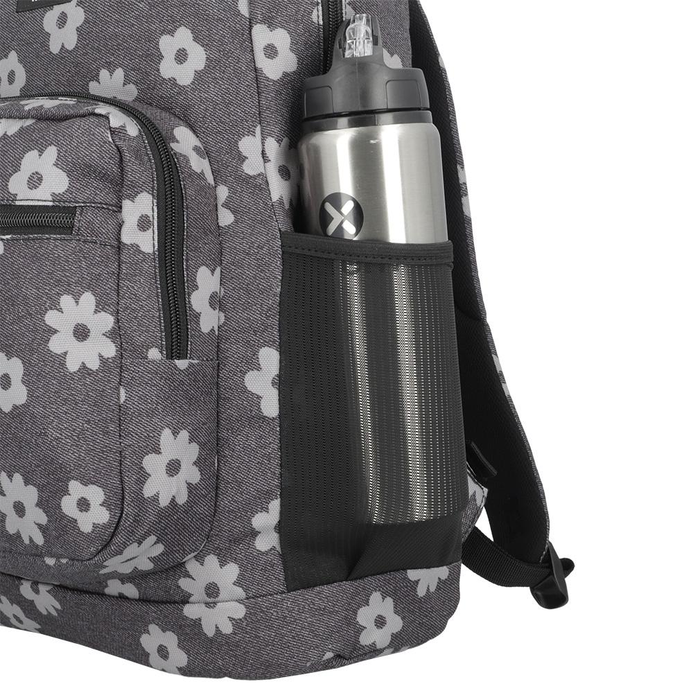 Foto 7 pulgar | Mochila Xtrem Vito 4xt Demin Flowers Gris