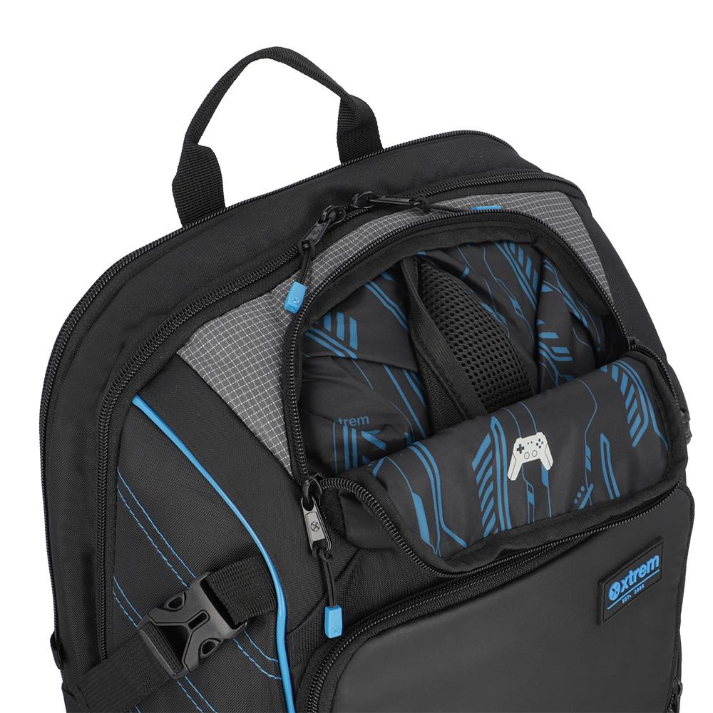 Foto 8 pulgar | Mochila Xtrem Gamerpack 4xt Black/blue Azul