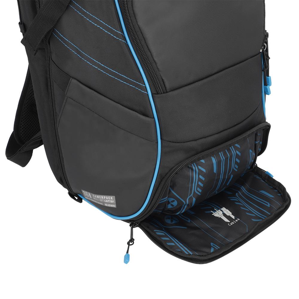 Foto 9 pulgar | Mochila Xtrem Gamerpack 4xt Black/blue Azul