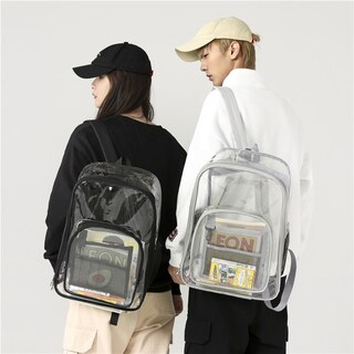 Foto 2 | Mochila Impermeable de PVC Transparente para Portátil de 15.6 Pulgadas - Venta Internacional