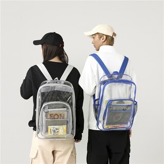 Foto 3 | Mochila Impermeable de PVC Transparente para Portátil de 15.6 Pulgadas - Venta Internacional