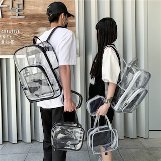 Foto 4 | Mochila Impermeable de PVC Transparente para Portátil de 15.6 Pulgadas - Venta Internacional