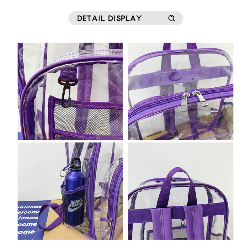 Foto 5 | Mochila Impermeable de PVC Transparente para Portátil de 15.6 Pulgadas - Venta Internacional