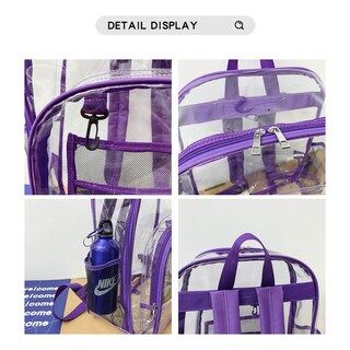 Foto 5 | Mochila Impermeable de PVC Transparente para Portátil de 15.6 Pulgadas - Venta Internacional