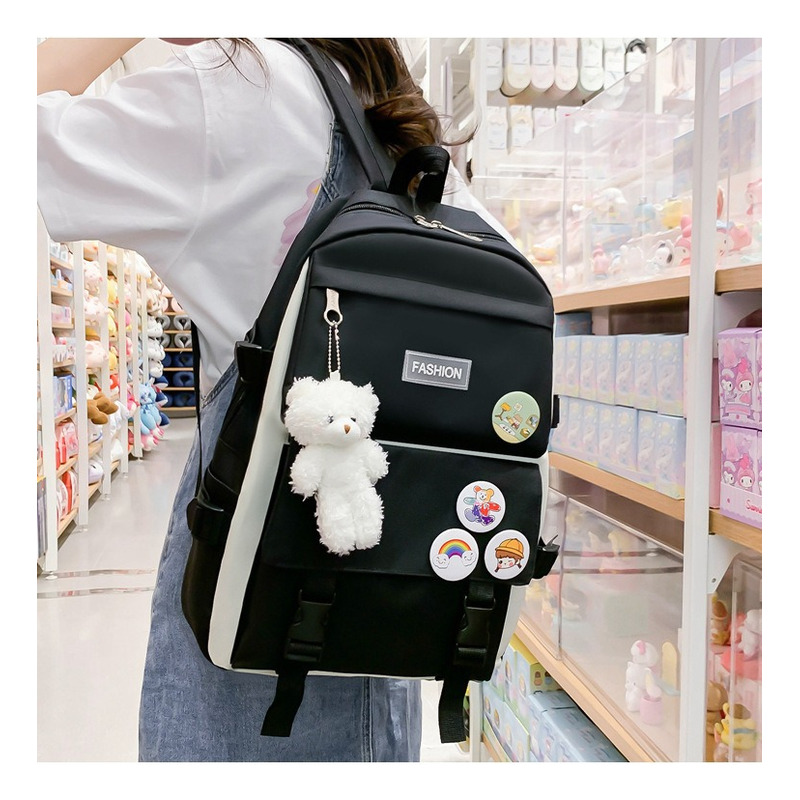 Foto 6 | Mochila Fashion campus High School de Alta Capacidad 4 Unidades - Venta Internacional