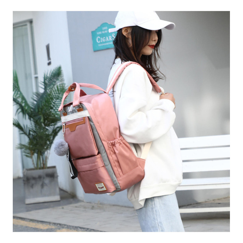 Foto 2 | Mochila Trend Versión Coreana Rosa Impermeable - Venta Internacional