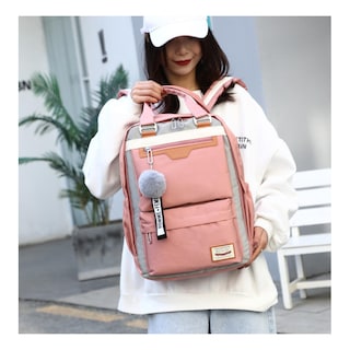 Foto 3 | Mochila Trend Versión Coreana Rosa Impermeable - Venta Internacional