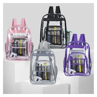 Foto 2 | Mochila Impermeable de Pvc Transparente Para Portátil De 15.6 Pulgadas - Venta Internacional