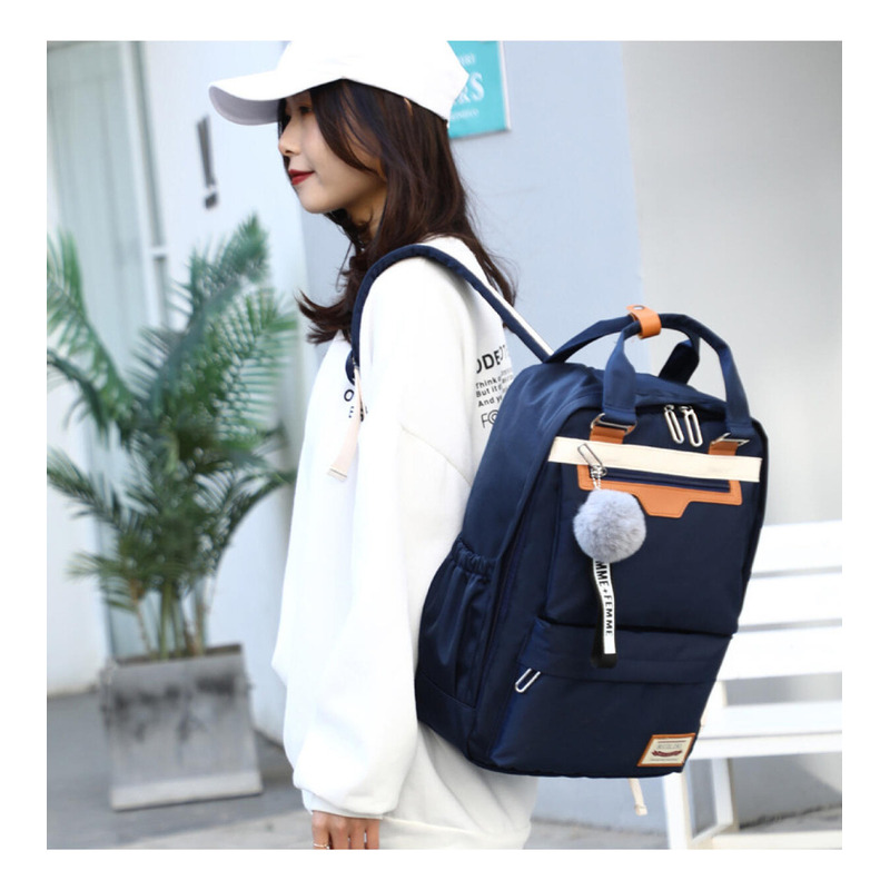 Foto 3 pulgar | Mochila Trend Versión Coreana Azul Impermeable - Venta Internacional