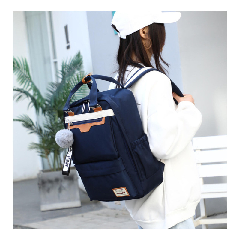 Foto 4 pulgar | Mochila Trend Versión Coreana Azul Impermeable - Venta Internacional