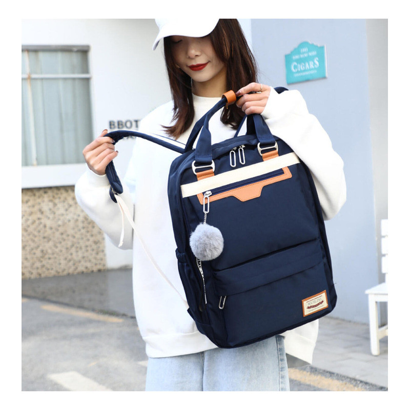 Foto 5 pulgar | Mochila Trend Versión Coreana Azul Impermeable - Venta Internacional