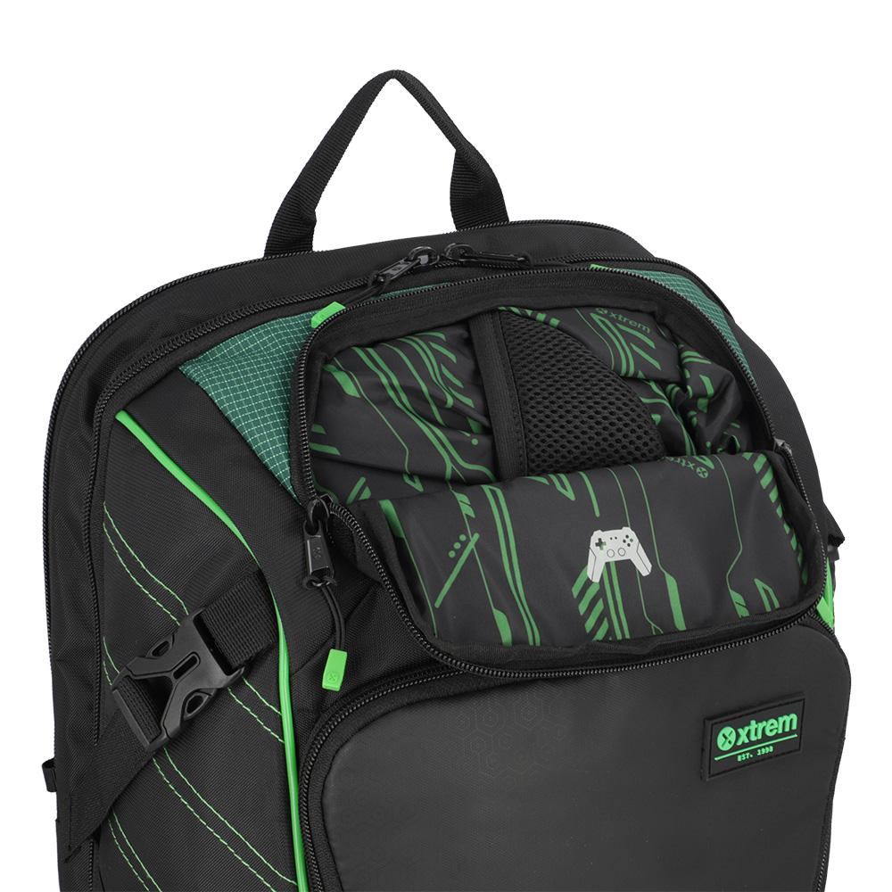 Foto 8 pulgar | Mochila Xtrem Gamerpack 4xt Black/Green Verde