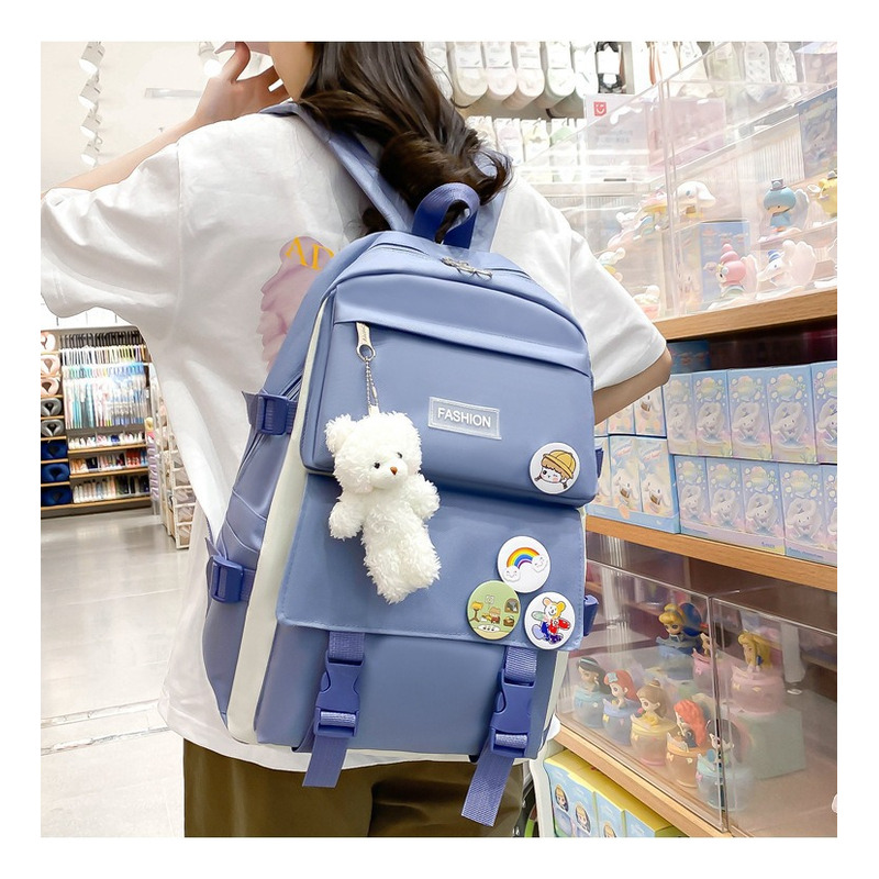 Foto 4 | Mochila Fashion Campus High School de Alta Capacidad 4 Unidades - Venta Internacional