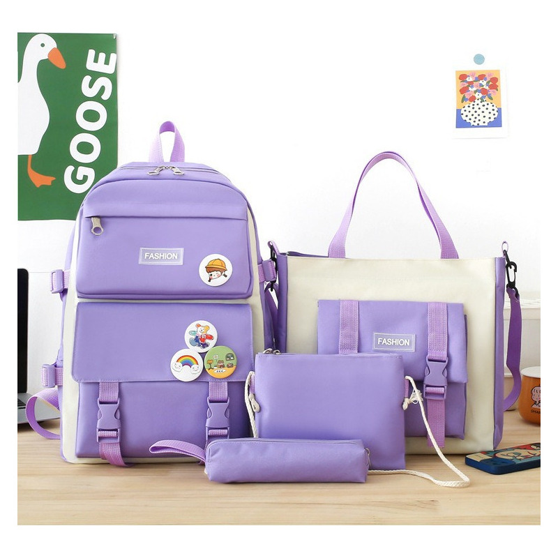 Foto 2 | Mochila Fashion Campus High School de Alta Capacidad 4 Unidades - Venta Internacional