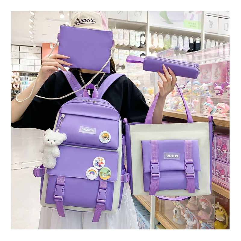 Foto 4 pulgar | Mochila Fashion Campus High School de Alta Capacidad 4 Unidades - Venta Internacional