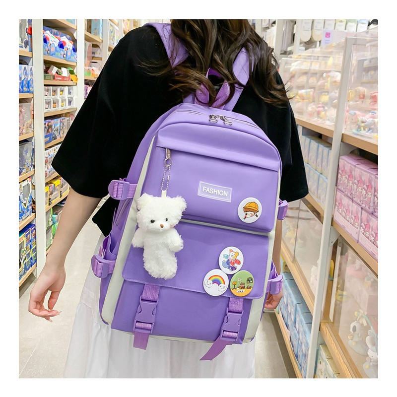 Foto 4 | Mochila Fashion Campus High School de Alta Capacidad 4 Unidades - Venta Internacional