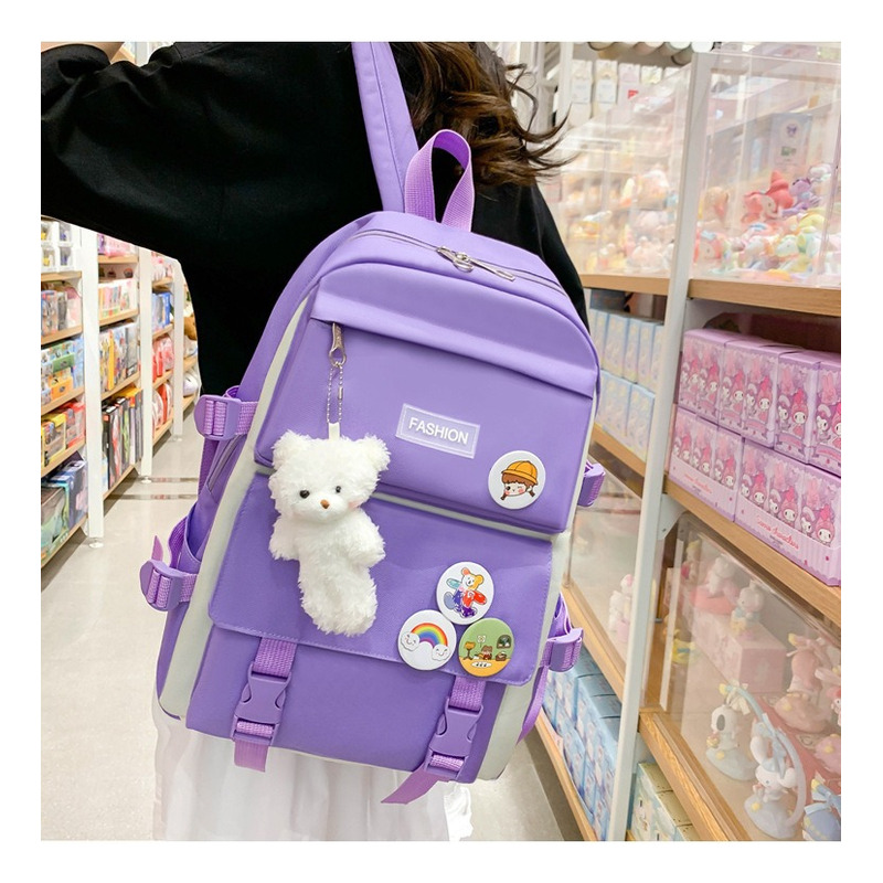 Foto 5 | Mochila Fashion Campus High School de Alta Capacidad 4 Unidades - Venta Internacional