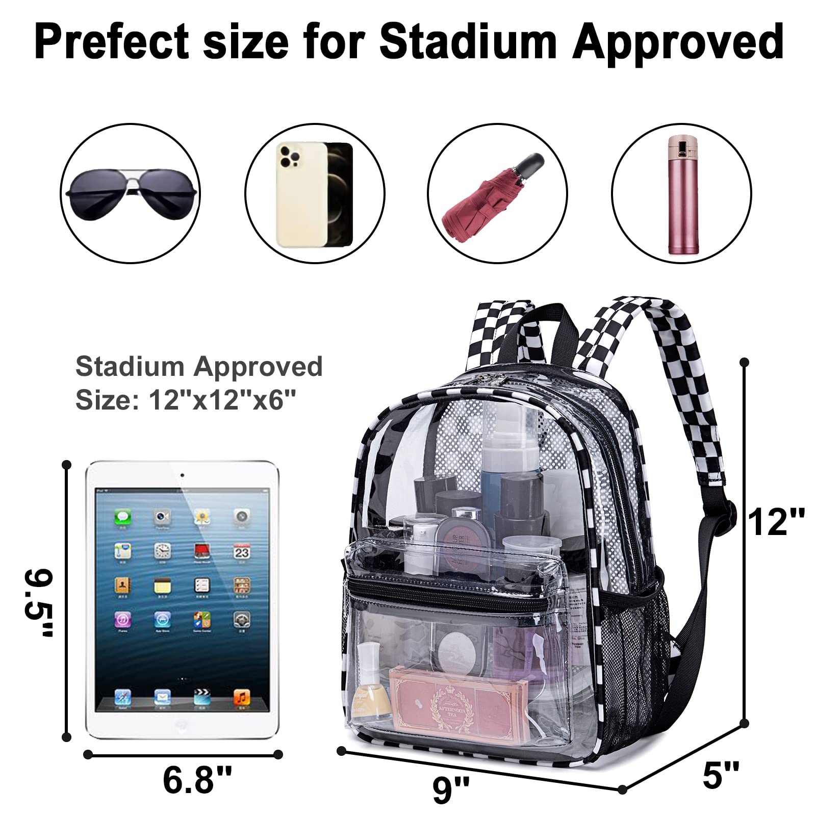 Foto 2 | Mochila Btoop Transparente Para Miniestadios 30 X 30 X 15 Cm - Venta Internacional