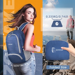 Foto 2 | Mochila Zomake Ligera Plegable 30 L Resistente Al Agua - Venta Internacional