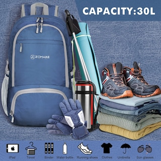 Foto 3 | Mochila Zomake Ligera Plegable 30 L Resistente Al Agua - Venta Internacional