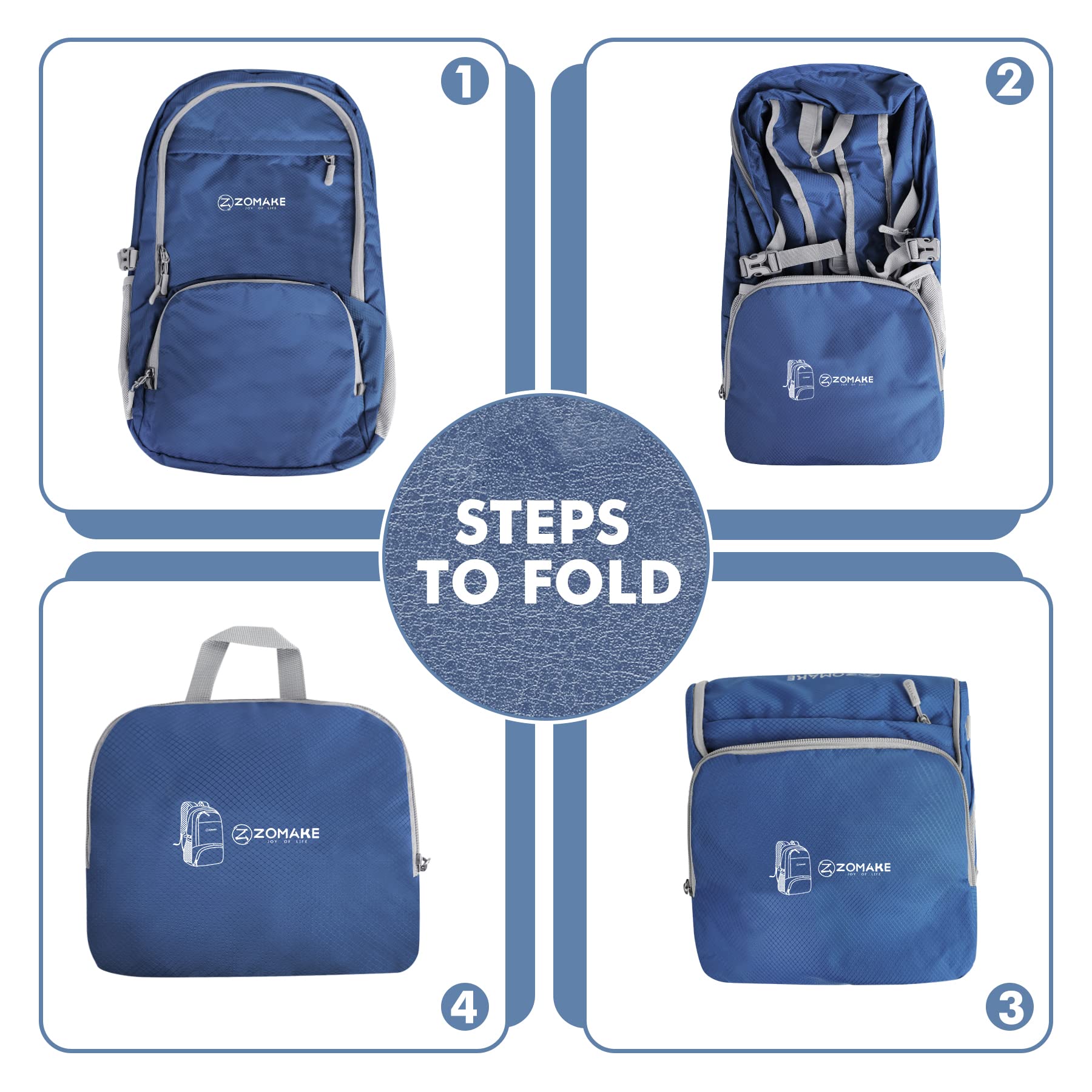Foto 6 pulgar | Mochila Zomake Ligera Plegable 30 L Resistente Al Agua - Venta Internacional