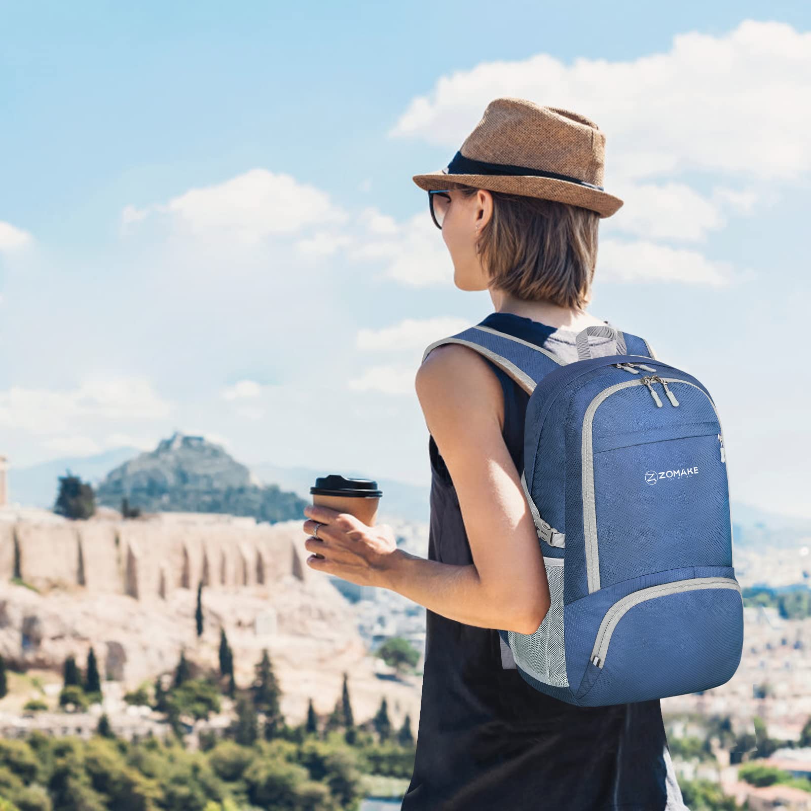 Foto 6 | Mochila Zomake Ligera Plegable 30 L Resistente Al Agua - Venta Internacional