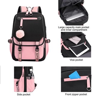 Foto 6 | Mochila Escolar Sanmadrola Resistente 21 Litros para Niñas - Venta Internacional