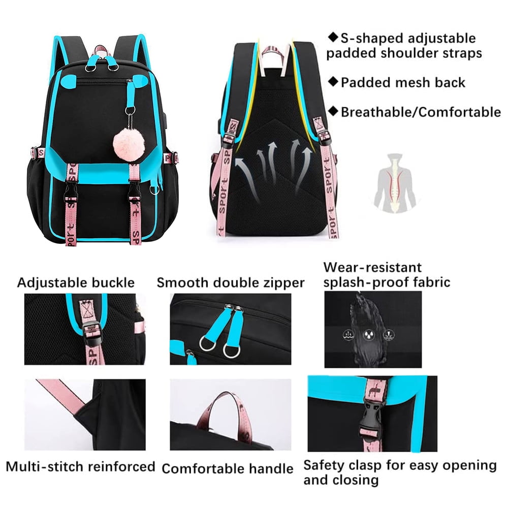 Foto 3 | Mochila Escolar Sanmadrola Resistente con Puerto de Carga USB - 21 Litros
