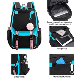 Foto 6 | Mochila Escolar Sanmadrola Resistente con Puerto de Carga USB - 21 Litros