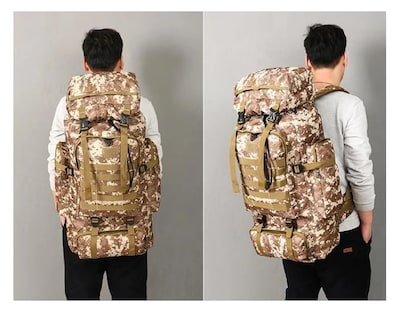 Foto 3 | Mochila Táctica Pixelated Bro De 80 Litros Para Acampar y Senderismo - Venta Internacional