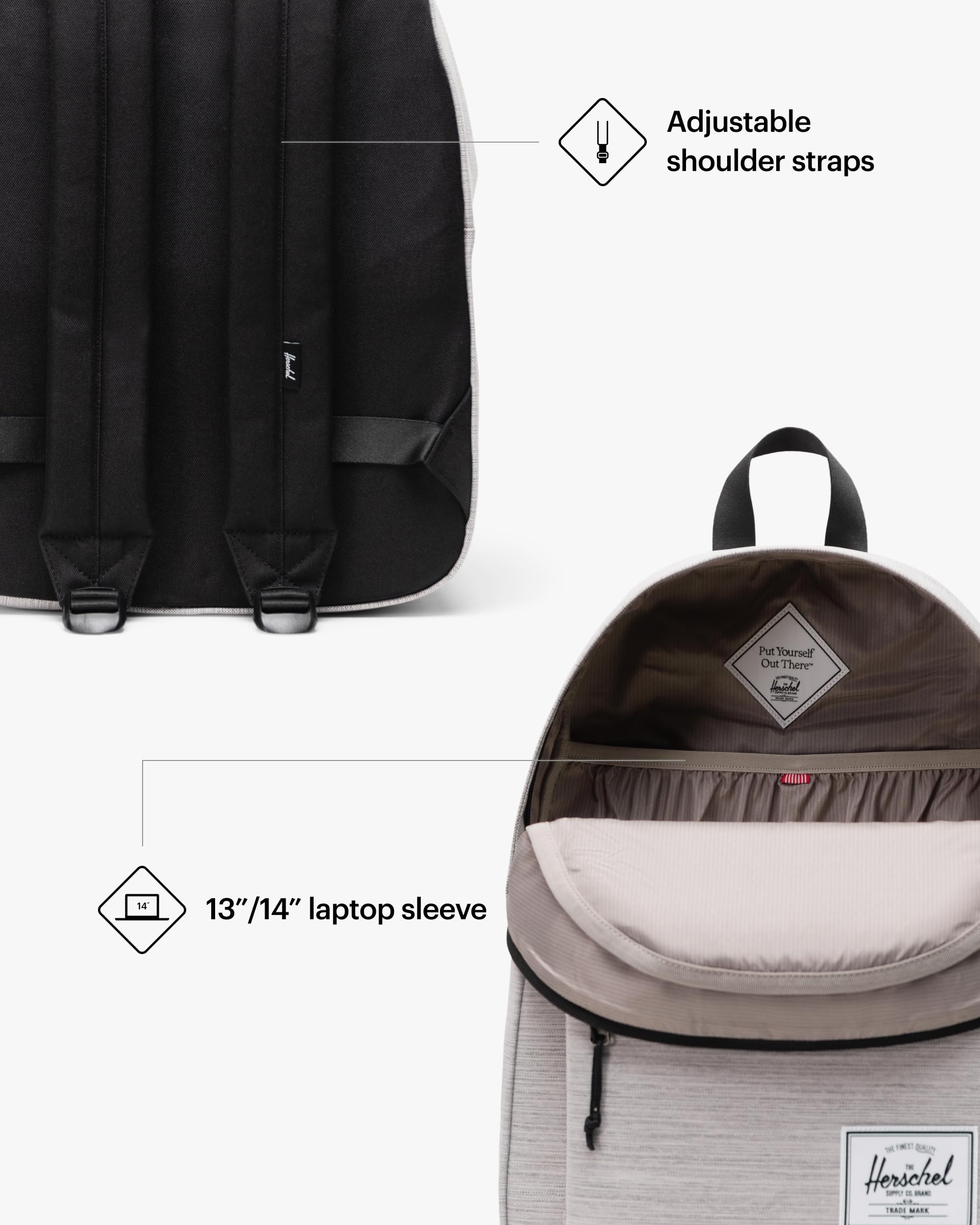 Foto 4 pulgar | Mochila Herschel Supply Co. Herschel Classic Gris Claro - Venta Internacional
