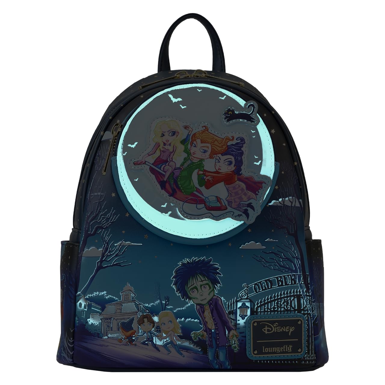 Foto 3 pulgar | Mochila Loungefly Disney Hocus Pocus con Póster de Piel Vegana - Venta Internacional