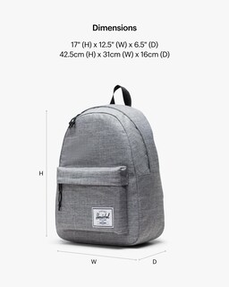 Foto 2 | Mochila Herschel Supply Co. Herschel Classic Raven Crosshatch - Venta Internacional
