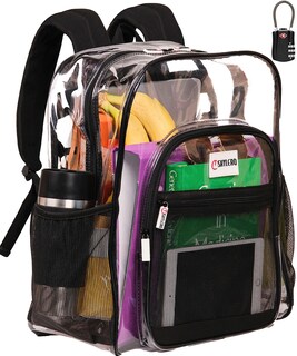 Foto 1 | Mochila Shylero Clear X-large 32l con Cierre TSA Negra - Venta Internacional