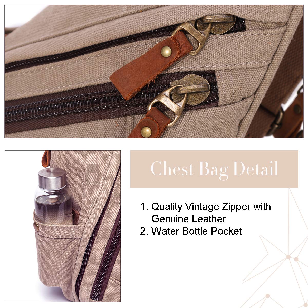 Foto 6 pulgar | Mochila Bandolera Pequeña de Lona Sling Bag - Venta Internacional