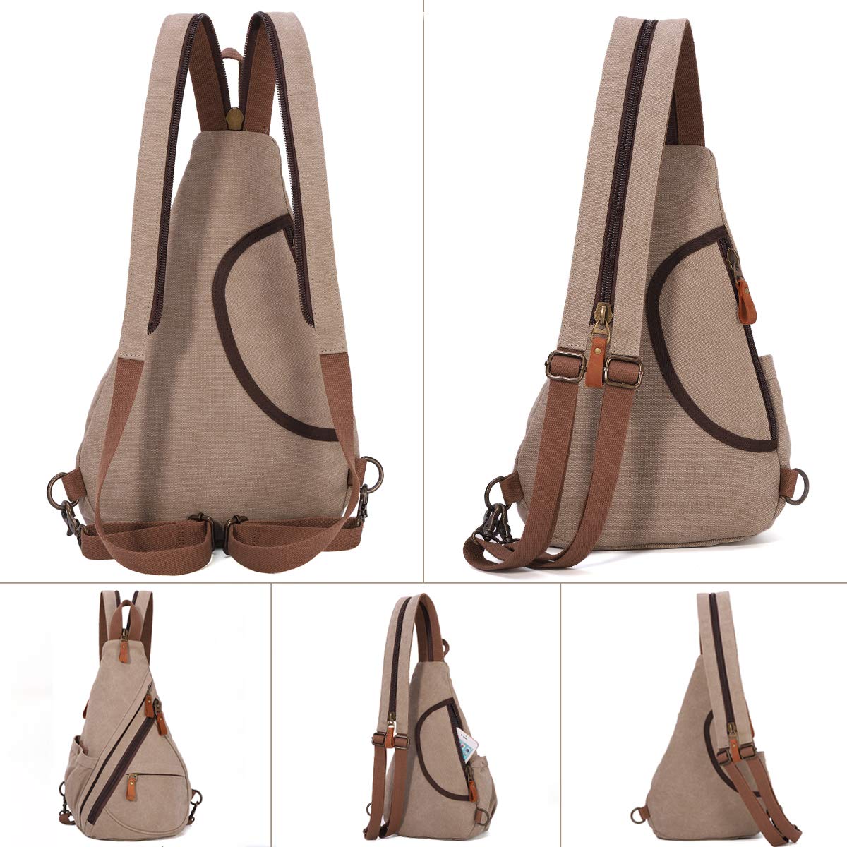 Foto 7 pulgar | Mochila Bandolera Pequeña de Lona Sling Bag - Venta Internacional
