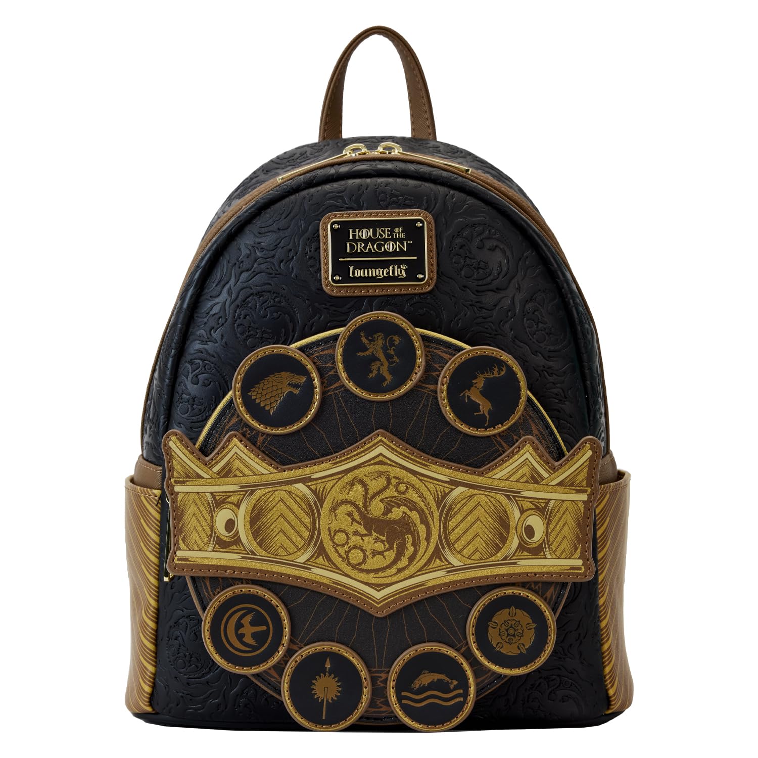 Mochila Loungefly House of The Dragon Crown de Cuero Vegano - Venta Internacional