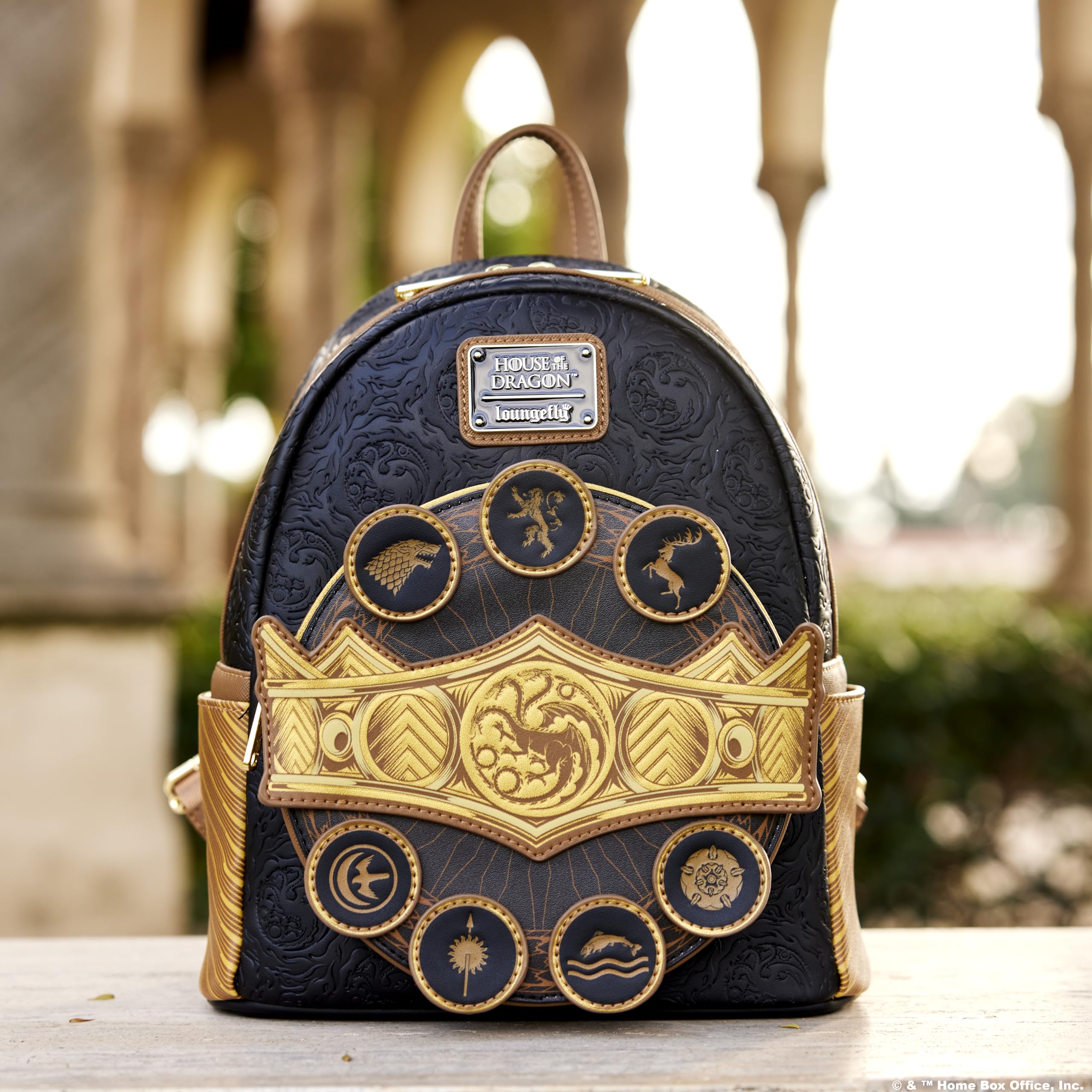 Foto 5 pulgar | Mochila Loungefly House of The Dragon Crown de Cuero Vegano - Venta Internacional