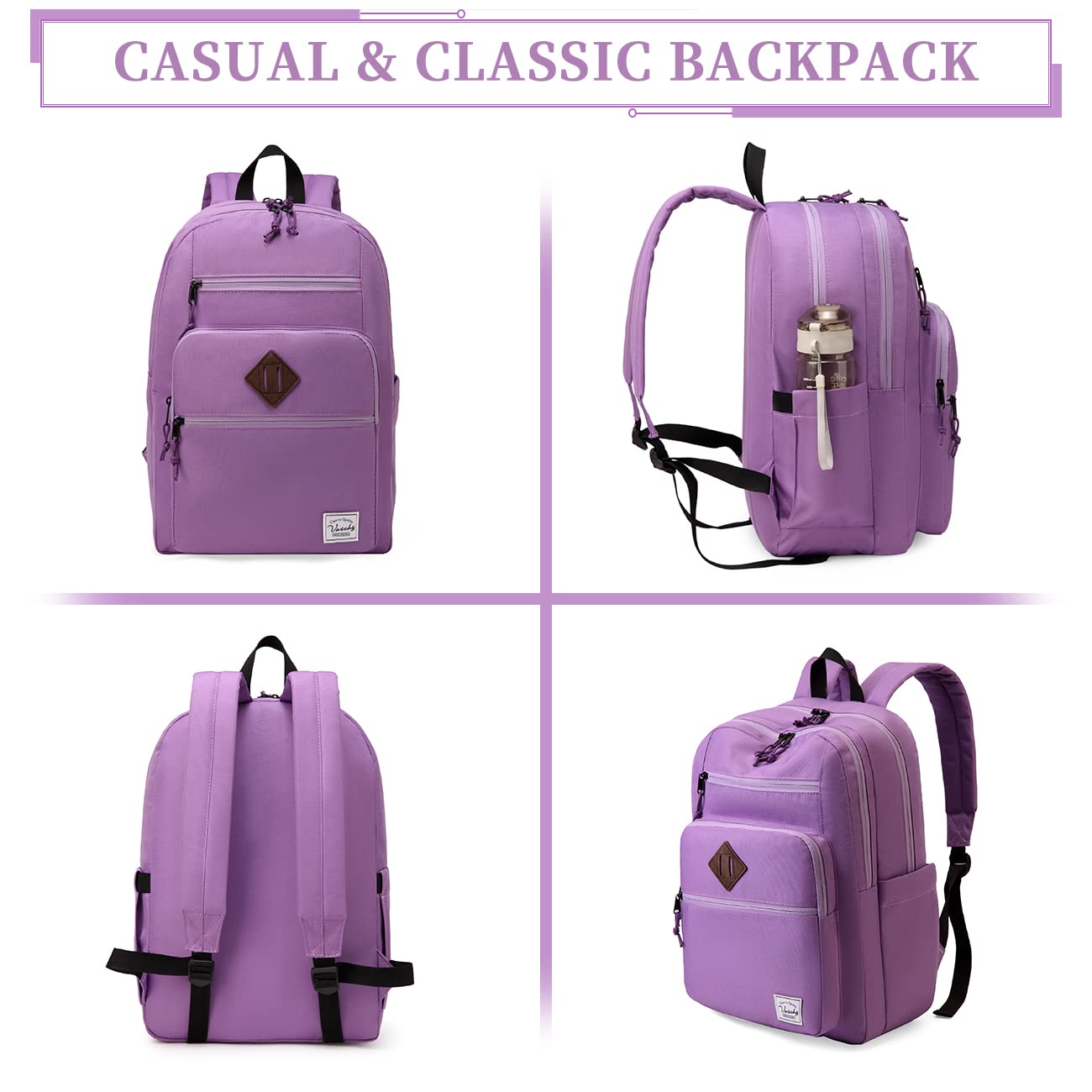 Foto 8 pulgar | Mochila Vaschy School Grande 21 l Morada Unisex - Venta Internacional