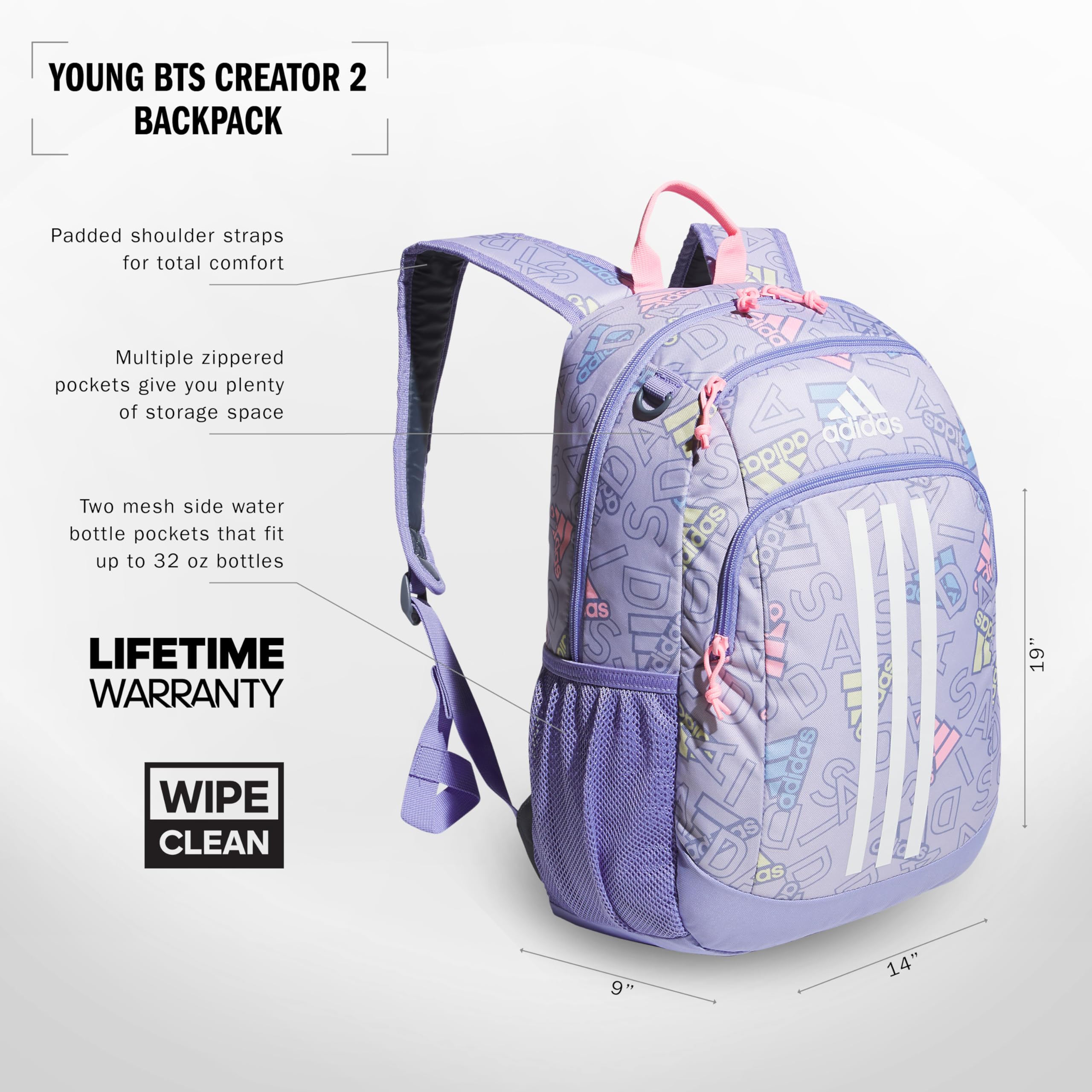 Foto 2 | Mochila Adidas Creator 2  Diseñada para Durar - Venta Internacional