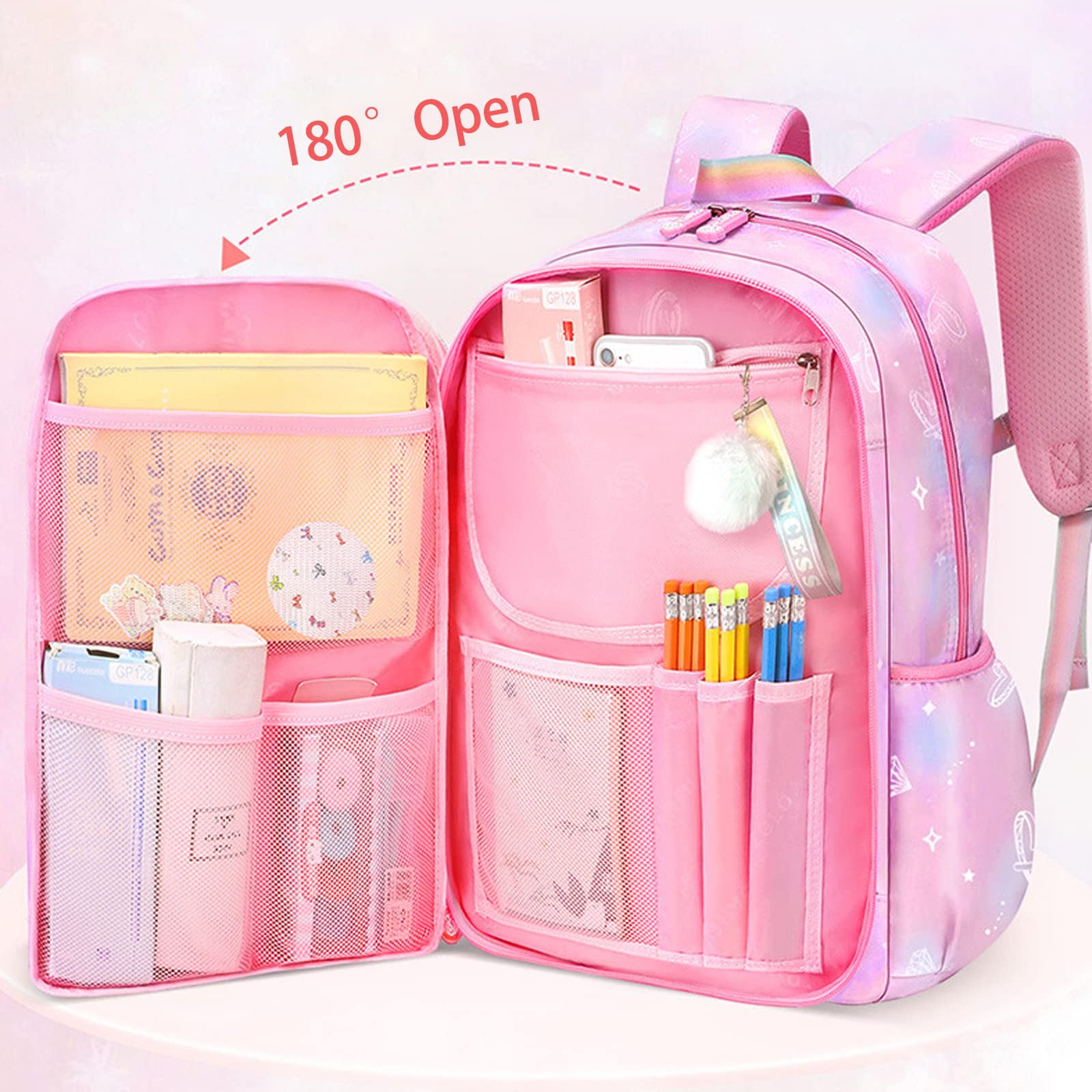 Foto 8 pulgar | Mochila Escolar Ficcug Rosa para Niña - Venta Internacional