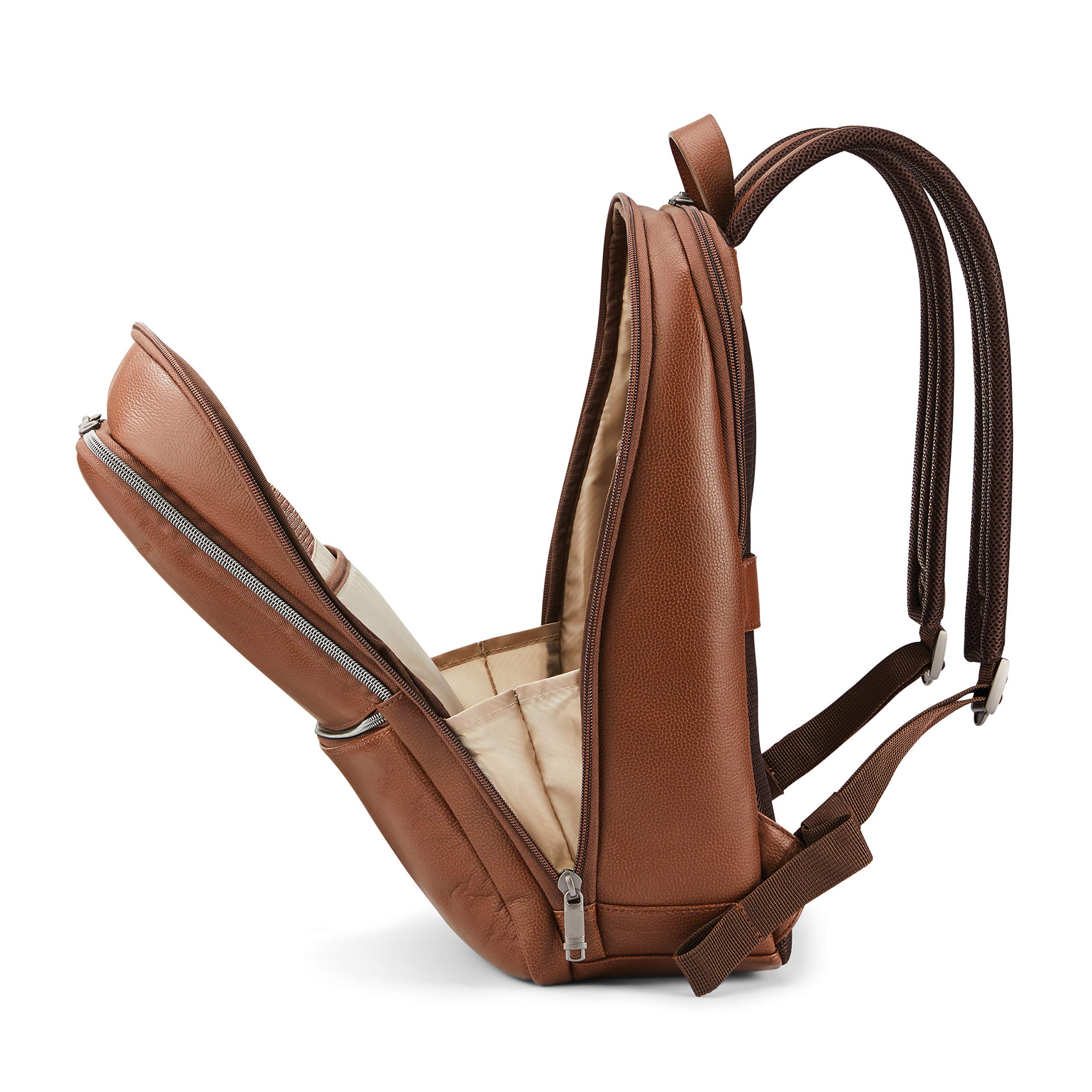 Foto 7 pulgar | Mochila Samsonite Classic Leather Slim Cognac 21.2 L - Venta Internacional