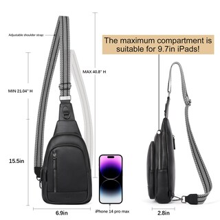 Foto 3 | Bandolera Cluci De Piel para Mujer - Venta Internacional