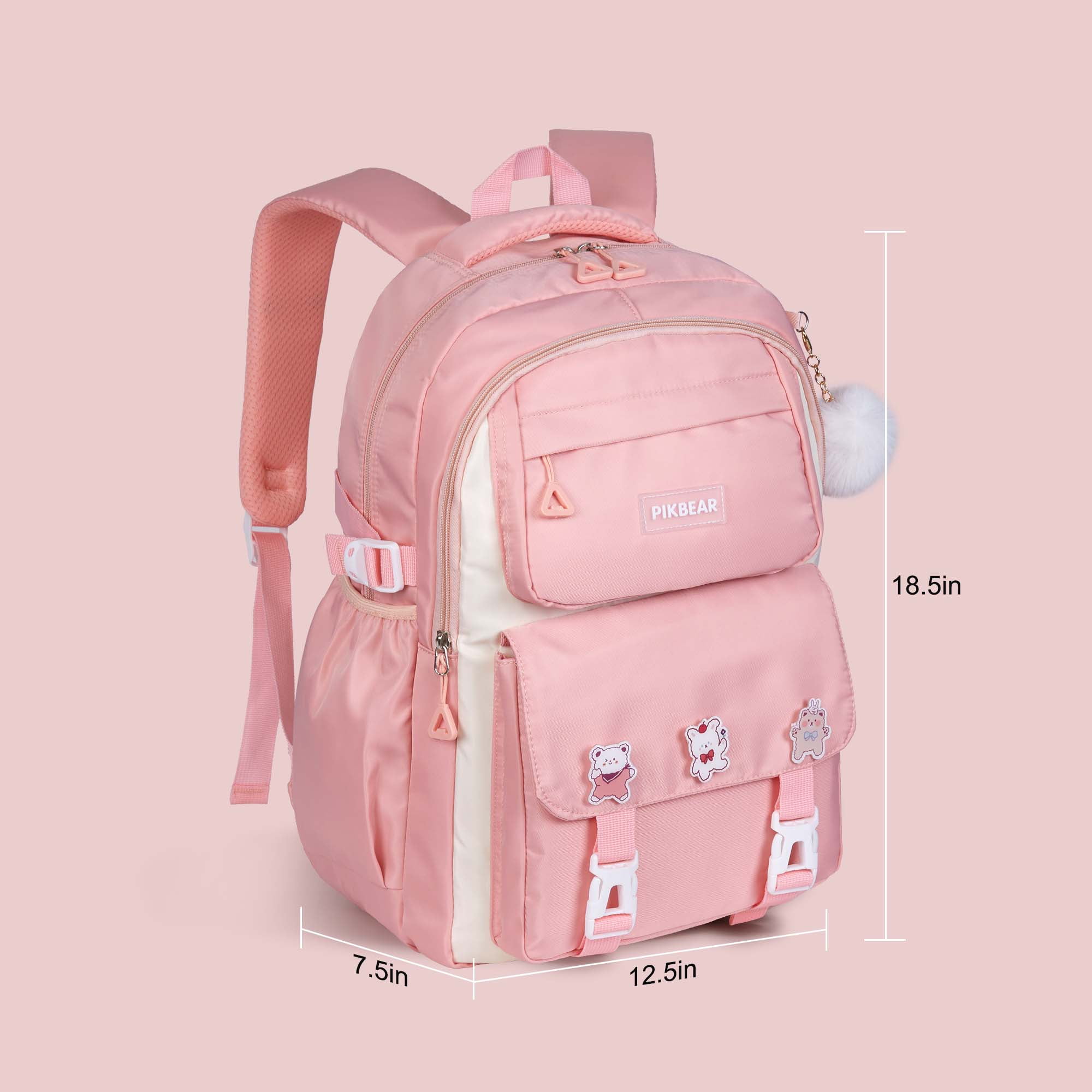 Foto 7 pulgar | Mochila Escolar Vbiger Impermeable de Nylon con Forma de Conejo para Niñas