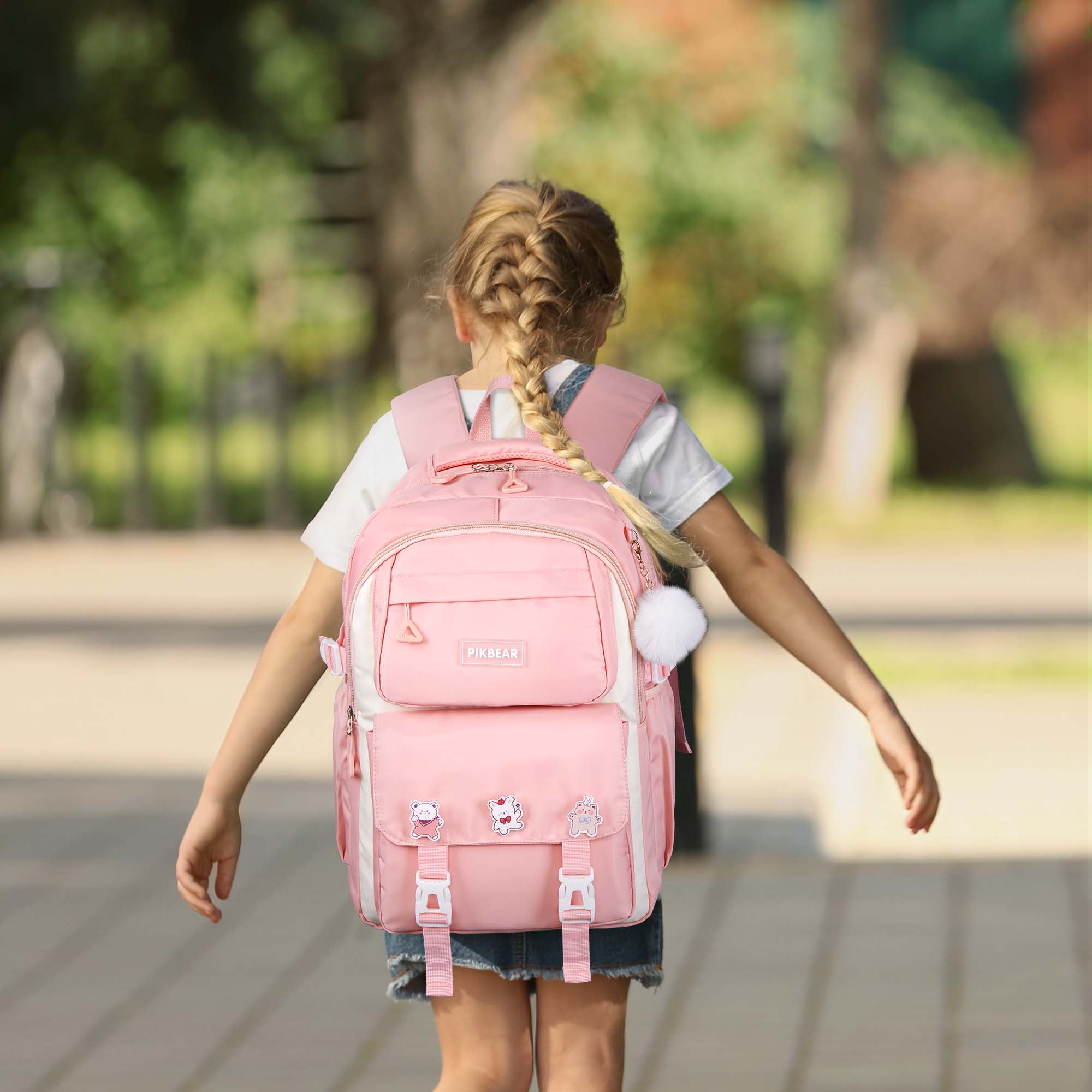 Foto 7 | Mochila Escolar Vbiger Impermeable de Nylon con Forma de Conejo para Niñas