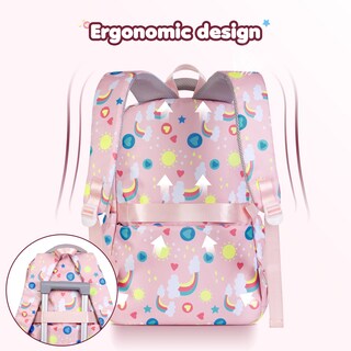 Foto 3 | Mochila Vbiger Kids Cute Rosa con Bolsa de Almuerzo y Lapicera - Venta Internacional