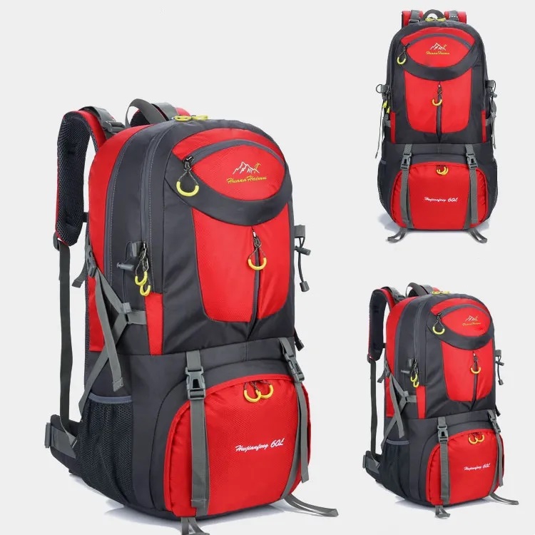 Foto 4 pulgar | Mochila para Acampar 60 L Impermeable Roja - Venta Internacional